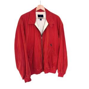 Faconnable Orange Nylon Bomber Jacket Wind Resistant Men’s L